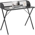 FDW Bureau d'écriture informatique 39 Table de bureau à domicile de pouce Sturdy, un baffle pour garder les objets de la slip, poste de travail à domicile, noir