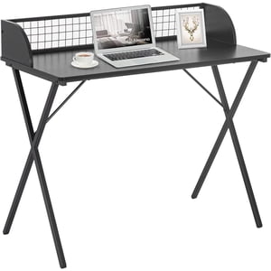 FDW Bureau d'écriture informatique 39 Table de bureau à domicile de pouce Sturdy, un baffle pour garder les objets de la slip, poste de travail à domicile, noir