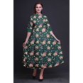 thumbnail image 2 of Bimba Floral Printed Roll Up Sleeves Button Down Mid-Calf Women Shirt Dress-XXX-Large, 2 of 5