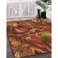 thumbnail image 3 of Ahgly Tapis Rectangulaire Lavable en Machine Rouge Tomate, 4 Pieds x 6 Pieds, 3 of 7
