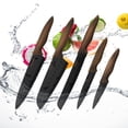 thumbnail image 2 of Hecef 5-Piece Kitchen Knife Set, Razor Sharp High Carbon Stainless Steel Knives with Blade Guards, 2 of 12