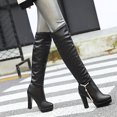 thumbnail image 4 of LSLJS Bottes à Talons Hauts à Bout Pointu pour Femmes Longues Extensibles Aguichant Hauteur Genou à Enfiler Bottes Automne Météo Chaussures d'Hiver, 4 of 7