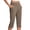 Coffee, variant on Bocqde Capri Pants for Women, Summer Casual Pull On Womens Capris with Pockets, Women's Casual Pants & Capris, Ladies Capris