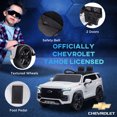 thumbnail image 4 of Aosom 12V Licensed Chevrolet TAHOE Ride on Car, Toddler Electric Car White, 4 of 9