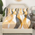 thumbnail image 3 of Erosebridal Futuristic Stripe Sheet Set Twin, Abstract Geometry Bedding Sets Twin Size, Modern Fashion Decor, 3 of 7