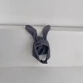 thumbnail image 3 of EYIIYE Kids Girls Boys Solid Color Fleece Hat Bunny Ear Hat Button Closure Rabbit Hat Cute Soft Warm Winter Cap, 3 of 3