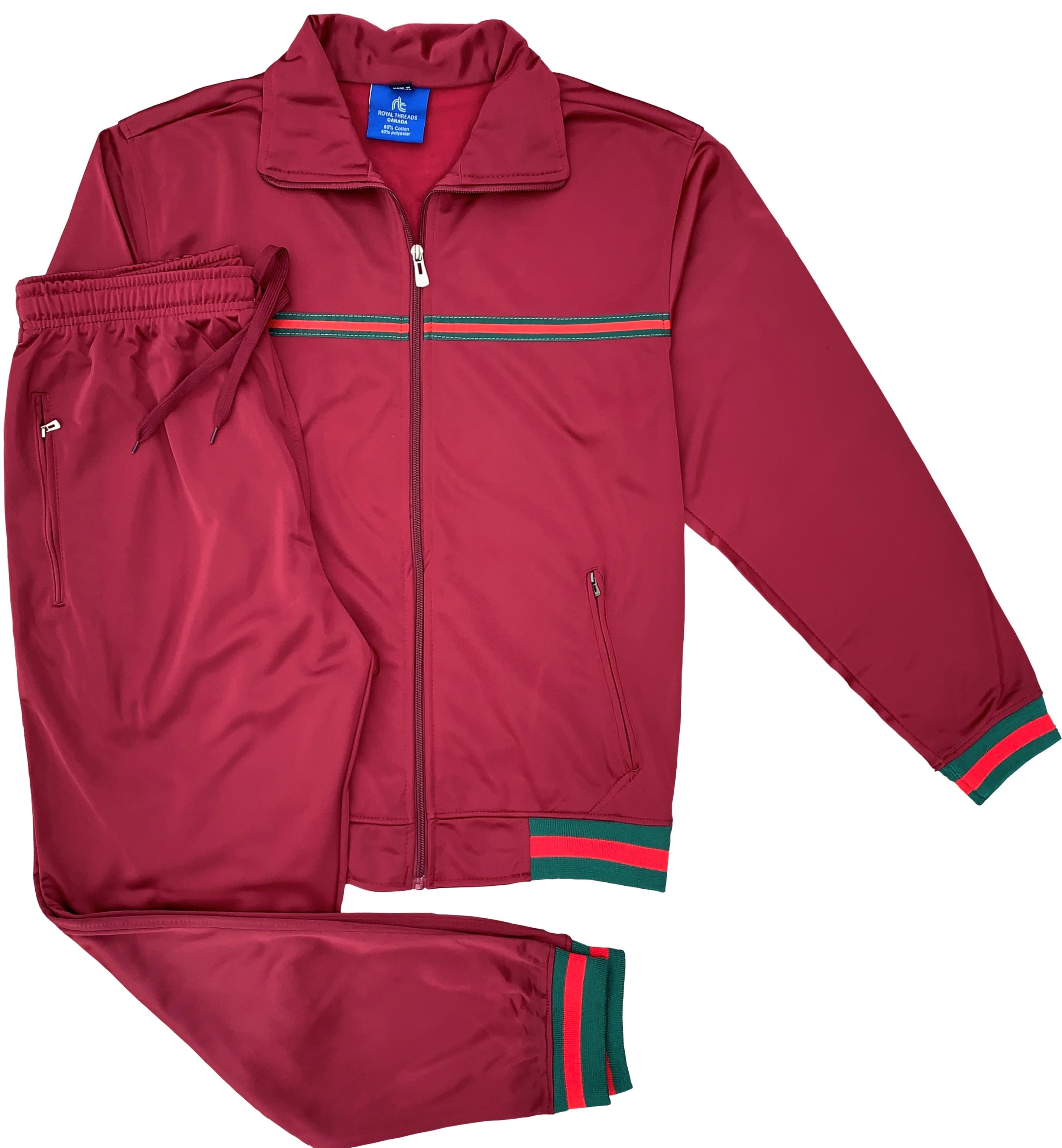 Ensemble 2 Pcs pour Homme : Veste de Jogging à Rayures de Mode Active StarLight et Pantalon de Survêtement