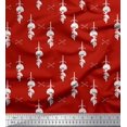 thumbnail image 1 of Soimoi Modal Satin Fabric Sword,Crossbone & Skull Halloween Fabric Prints by Yard 42 Inch Wide, 1 of 3
