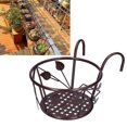 thumbnail image 3 of Panier Suspendu pour Fleurs Pot de Fleurs en Aneth Vert Succulente Contenants de Balcon Support Support pour Étagère Supports Robustes pour Rambarde, 3 of 7