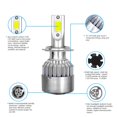 thumbnail image 2 of 4 Pcs pour Ford Fusion 2006-2017 H7 Ampoules de Phares à DEL à Faisceau Haut/bas Kits de Conversion 6000K Blanc Froid, 2 of 9