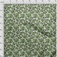 thumbnail image 4 of oneOone Popeline de Coton Verte Tissu Floral Rétro Matière de Robe Tissu Imprimé Tissu au Mètre 42 Pouces de Large, 4 of 5
