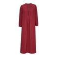 thumbnail image 2 of Robe Abaya pour Femmes à Manches Longues, Robe Islamique avec Poches, Maxi, Tenue de Prière, Élégante, Robe Longue pour les Fêtes, 2 of 4