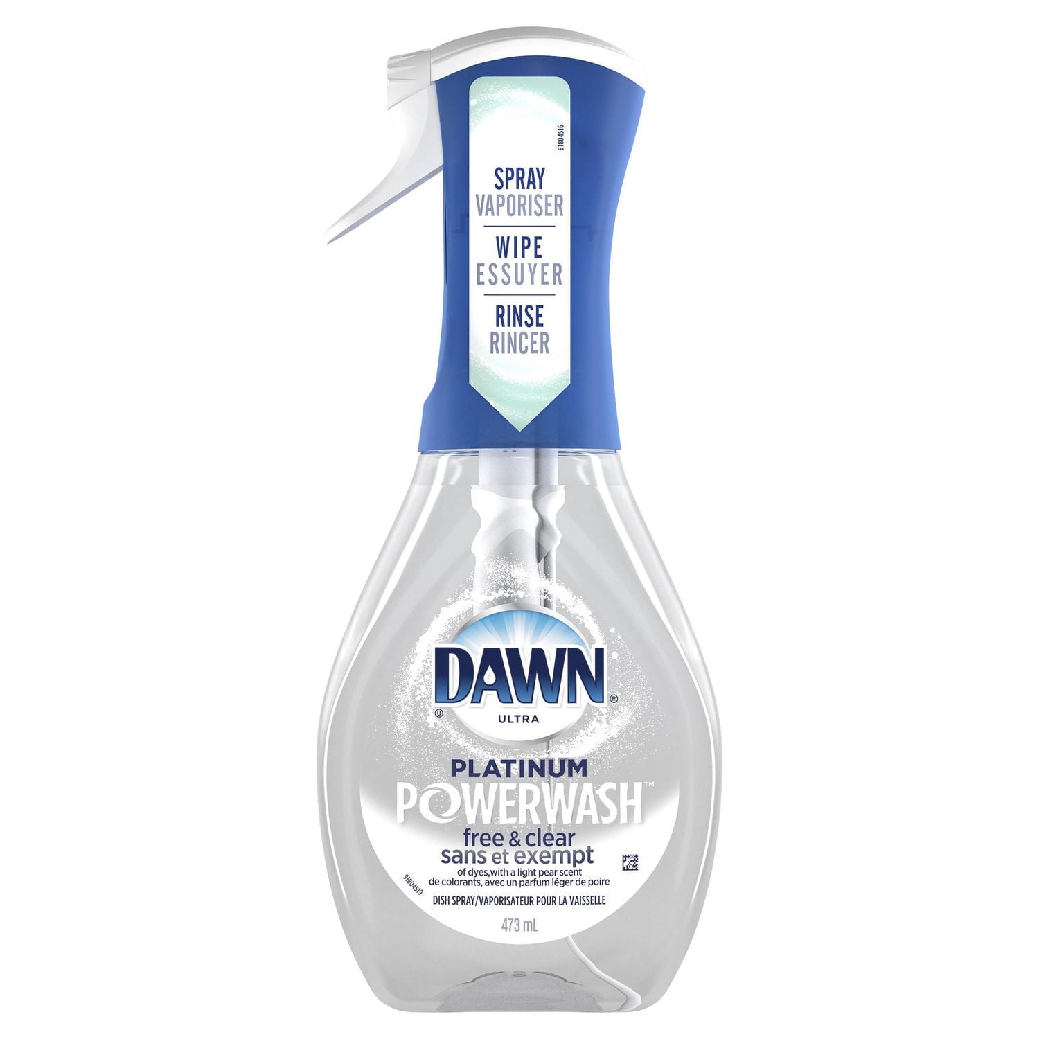 Dawn Free & Clear Powerwash Dish Spray, Dish Soap, Pear Scent 473ML
