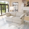 thumbnail image 4 of Sodrens Modular Sectional Sofa,Modern Linen Fabric Couch Free Combination Sofa,2-Seat Sofa for Living Room,Beige, 4 of 10