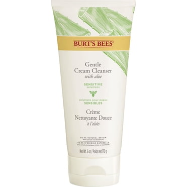 Burt’s Bees® Sensitive Solutions Gentle Facial Cream Cleanser, Daily Face Wash for Sensitive Skin with Aloe,