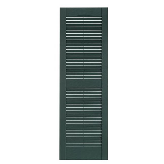 Premier Louver Exterior Decorative Shutter, Heritage Green - 15 x 35 in.
