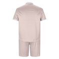 thumbnail image 4 of Cameland Two Piece Short Outfits Men Color Block Tracksuits Sport Summer Short Sleeve and Shorts Set for Men, 4 of 5