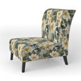 thumbnail image 3 of Designart "Peony Paradise" Green Botinical Upholstered Accent Chair - Cottage Arm Chair For Bedroom, 3 of 7