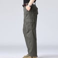 thumbnail image 4 of Birdeem Mens Outdoors Thick Straight-Leg Pants Mountain Climbing Multi-Pocket Overalls Trousers, 4 of 12