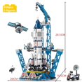 thumbnail image 1 of Space Rocket Launch Center Building Blocks Set, Aerospace Space Station and Spacecraft Model, DIY Aviation City STEM Bricks Toy, Creative Educational Gift for Kids, 1 of 7