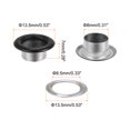thumbnail image 2 of Unique Bargains 100PCS Grommets Eyelets 3/10 Inch (8mm) ID Hole Metal Self Backing Eyelet with Washers for Leather Matt Black, 2 of 7