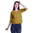 thumbnail image 1 of Moomaya Printed Keyhole Neck Ring Top Casual 3/4th Sleeve Tees Tank Tunic Top, 1 of 5