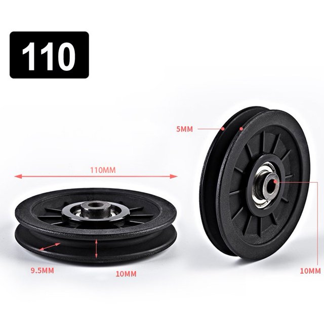 Splihome Silent Gym Pulley Machine Bearing Heavy Strength Training Attachment Accessories 110mm