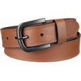 thumbnail image 2 of Ceinture en Cuir Décontractée pour Hommes, Tan, 42, 2 of 4