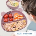 thumbnail image 3 of PENGXIANG 5pcs Baby Feeding Set Food-grade Silicone Bear Shape Baby Tableware Set for Home, 3 of 7