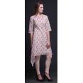 thumbnail image 3 of Bimba Hauts Imprimés Floraux à Feuilles Roses et Delphinium pour Femmes Kurti Asymétrique Robe d'Été pour Filles Très Grand, 3 of 6