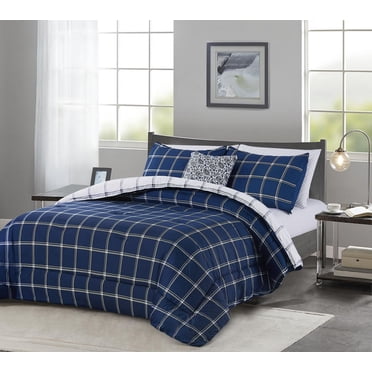 Chaps 8-Piece Plaid Bedding Comforter Set - Bed in a Bag
