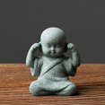 thumbnail image 1 of Mini Monk Statue Ornaments Table Art Home Room Decoration Gift for Housewarming Decor, 1 of 3