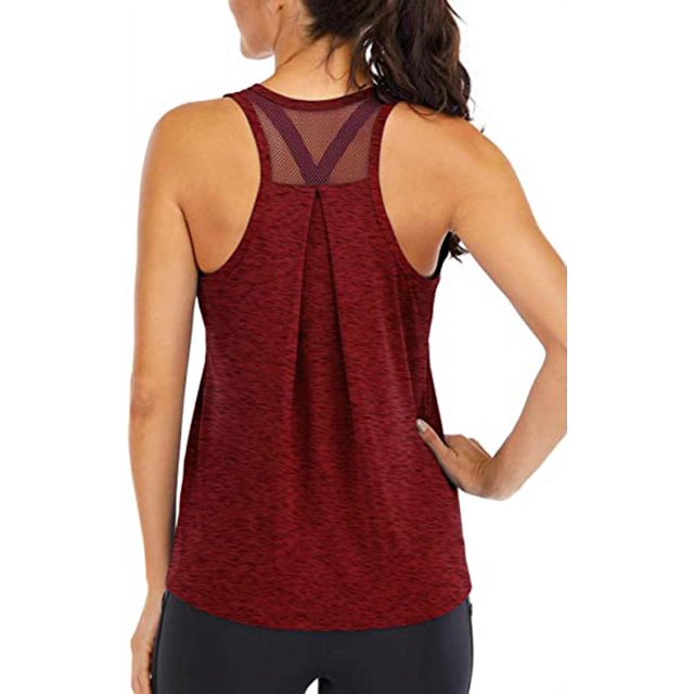 Débardeurs d'Entraînement pour Femmes Débardeurs Racerback en Forme en Vrac pour Femmes Débardeurs de Course de Réservoir Musculaire Sans Dos en Mesh