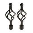 thumbnail image 2 of Abbracc 22mm Curtain Pole Wall Recess Bracket Curtain Rods Finials Hardware ##3 Type 2 - Type 2 - Black, 2 of 7