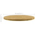 thumbnail image 4 of vidaXL Plateau de Table en Bois de Chêne Massif Rond 44 mm 700 mm, 4 of 4