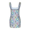 thumbnail image 3 of Ovzne Robes d'Été pour Femmes Robe de Plage Robe Élégante Sans Manches Aguichant à Couleurs Assorties Robe Grande Taille Robe Imprimée Liquidation, 3 of 6