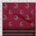 thumbnail image 1 of Soimoi Poly Crepe Fabric Stripe & Peacock Panel Printed Fabric 1 Yard 52 Inch Wide, 1 of 2