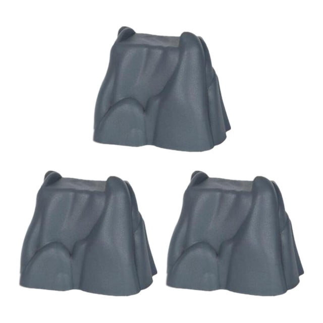 3 Pcs Support de Rail Rail Chemin de Fer pour 3 Gris