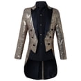 thumbnail image 1 of Styesk Jackets for Men Men's Sequined Solid Color Suit Dormal Dress Breasted Tailcoat Suit Jacket, 1 of 4