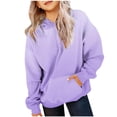 thumbnail image 2 of MeetoTime Sweat à Capuche pour Filles avec Poches Automne Surdimensionné Manches Longues Dégradé Décontracté 2-14 Ans, 2 of 4
