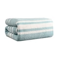 thumbnail image 2 of Bath Towel Large 13.3x30 Inch | Soft Thick Absorbent Fleece | Quick Drying Hotel Spa Gym Pool Shower Home Use | Striped Pattern | Durable Double Stitched Hem | Gray Blue Pink | Single Pack, 2 of 7