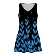 thumbnail image 4 of Ovzne Robes pour Femmes Robe Femme Décontractée avec Poches Robe d'Été Boho de Plage T-Shirts Robe Col en V Ample Robes de Vacances Imprimées Liquidation, 4 of 7