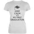 thumbnail image 1 of T-Shirt Doux Blanc pour Juniors « Keep Calm First Collation des Grades », 1 of 1