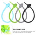 thumbnail image 4 of 8pcs Food Grade Silicone Ties Multi-use Kitchen Food Vegetable Binding Bands, 4 of 8