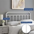thumbnail image 2 of Modway Sage Queen Metal Headboard in White, 2 of 5