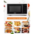 thumbnail image 4 of Commercila Chef 0.9 Cubic Foot Microwave with 10 Power Levels, Small Microwave with Grip Handle, 900W Countertop Microwave, 4 of 7