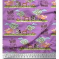 thumbnail image 1 of Soimoi Tissu Poly Georgette Arbre, Cerf & Racon Décor Dessin Animé Tissu Imprimé Yard 52 Pouces de Large, 1 of 3