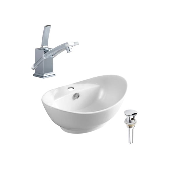 DROP Bath and Kitchen DR091319 Bathroom Vessel Sink Set