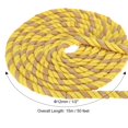 thumbnail image 2 of Unique Bargains 1/2Inch x 50Feet Natural Twisted Cotton Rope 3 Strand Tug of War Rope with Sealing Tape Yellow Brown, 2 of 6