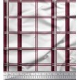 thumbnail image 1 of Soimoi Purple Moss Georgette Fabric Window Pane Check Fabric Prints By Yard 42 Inch Wide, 1 of 3